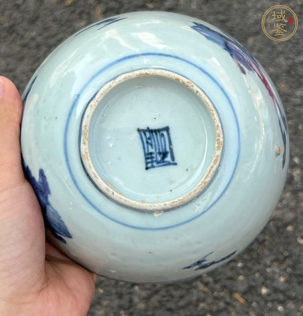 古玩陶瓷明萬歷 青花螭龍紋碗真品鑒賞圖