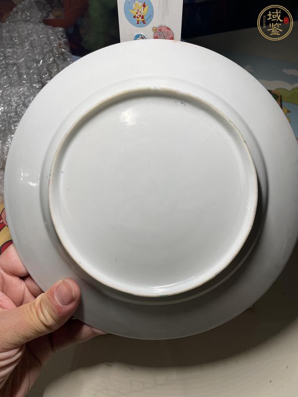 古玩陶瓷晚清廣彩盤真品鑒賞圖