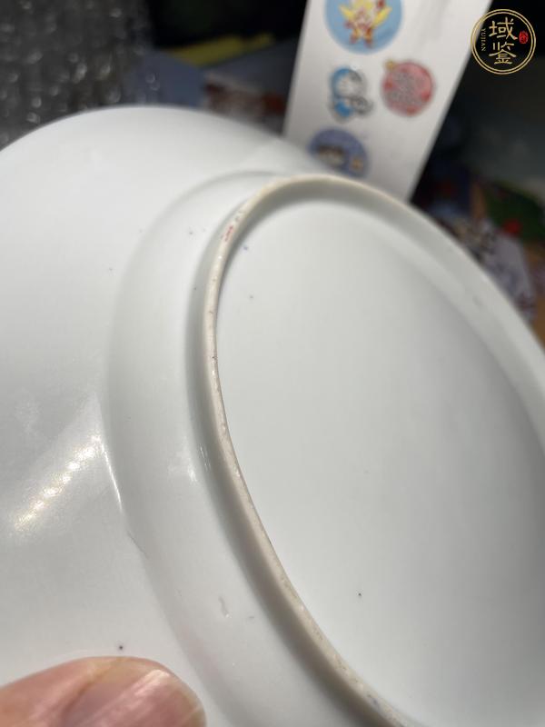 古玩陶瓷晚清廣彩盤真品鑒賞圖