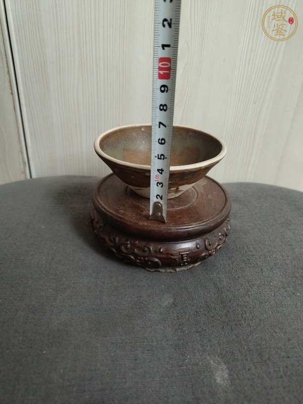 古玩陶瓷贛州窯褐釉茶盞真品鑒賞圖