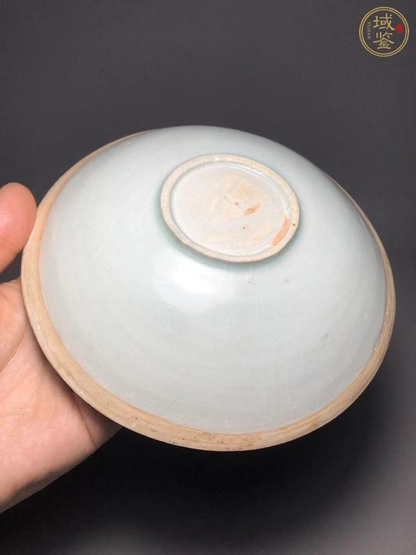古玩陶瓷影青釉六出筋大碗真品鑒賞圖