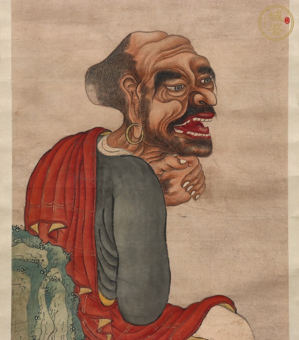 古玩字畫紅衣羅漢真品鑒賞圖