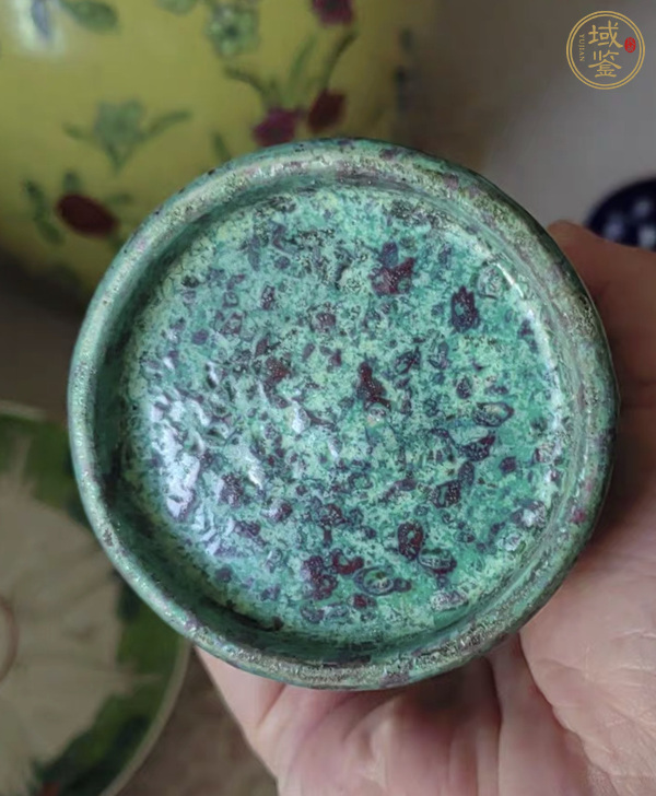 古玩爐鈞釉筆筒真品鑒賞圖