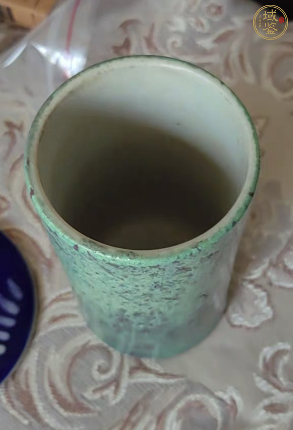 古玩陶瓷爐鈞釉筆筒真品鑒賞圖