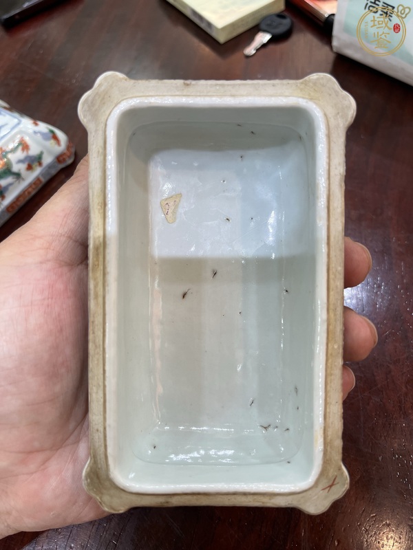 古玩陶瓷青花五彩龍紋蓋盒真品鑒賞圖