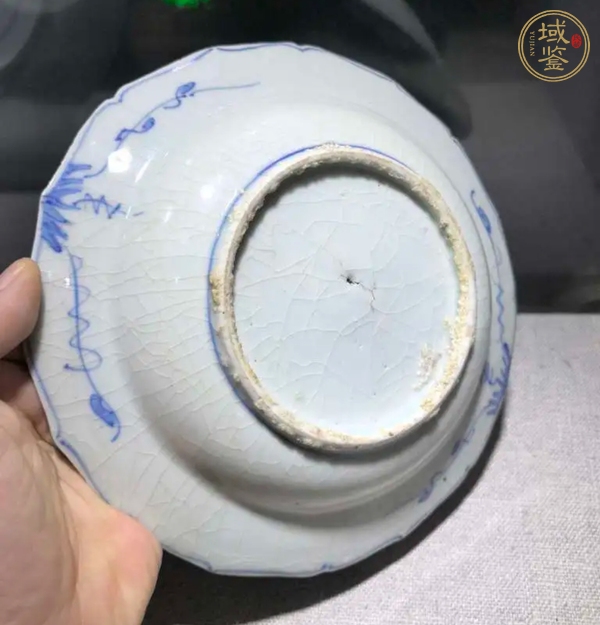 古玩陶瓷明萬歷青花鹿紋盤真品鑒賞圖