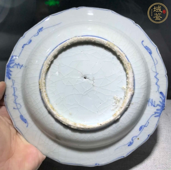 古玩陶瓷明萬歷青花鹿紋盤真品鑒賞圖