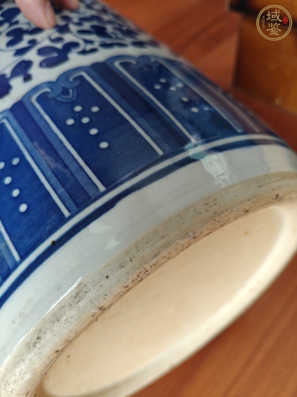 古玩陶瓷青花纏枝花卉紋箭筒真品鑒賞圖