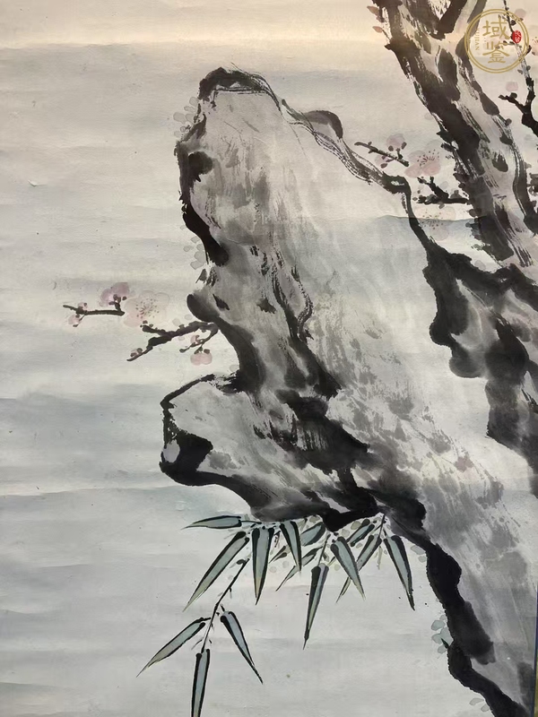 古玩字畫劉鸞翔梅竹雙鵲立軸真品鑒賞圖