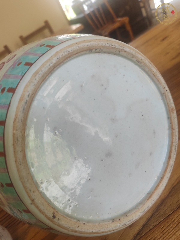 古玩陶瓷博古圖粉彩西瓜罐真品鑒賞圖