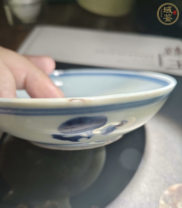 古玩陶瓷青花花間壽字紋盤真品鑒賞圖