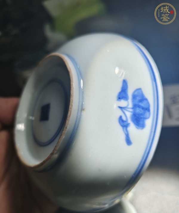 古玩陶瓷青花花間壽字紋盤真品鑒賞圖