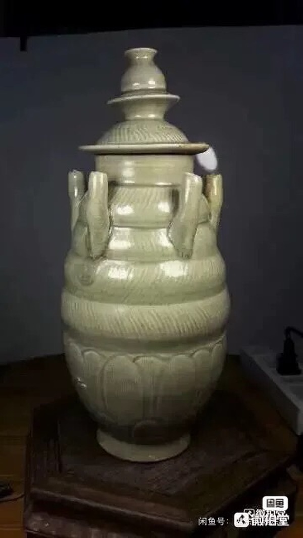 古玩轉賣龍泉青瓷刻花五管瓶拍賣，當前價格4500元