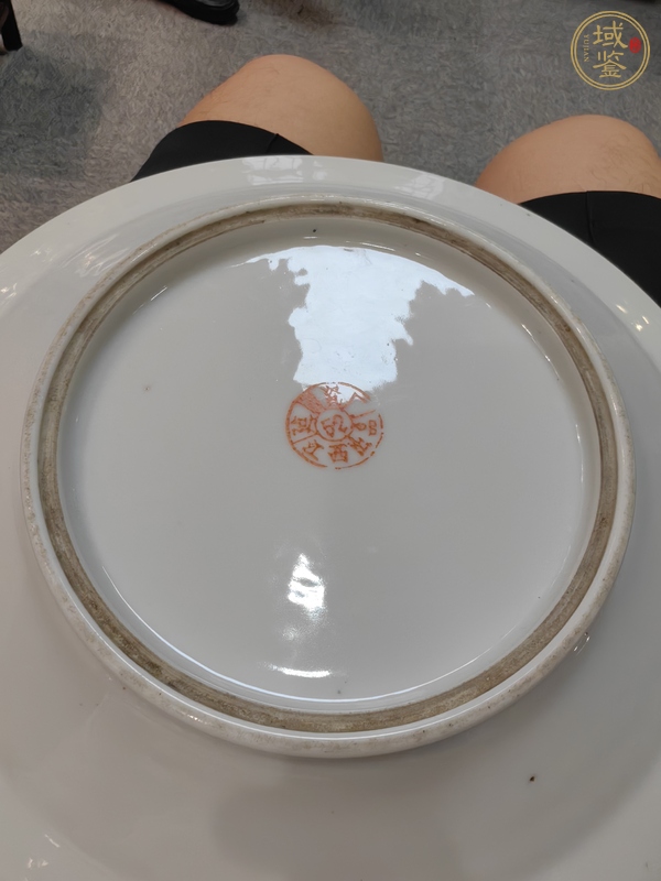 古玩陶瓷花鳥紋粉彩盤真品鑒賞圖