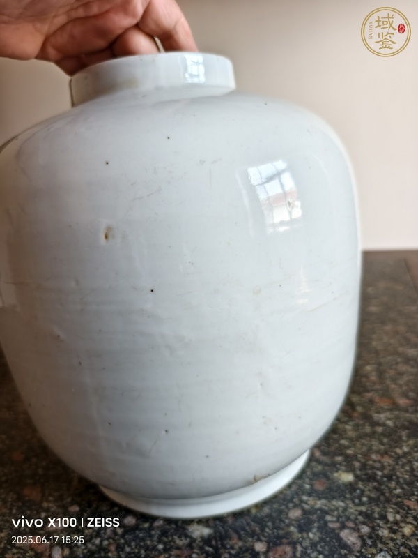 古玩陶瓷花卉紋粉彩罐真品鑒賞圖