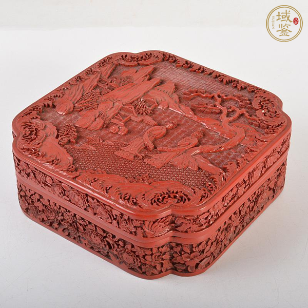 古玩剔紅漆盒真品鑒賞圖