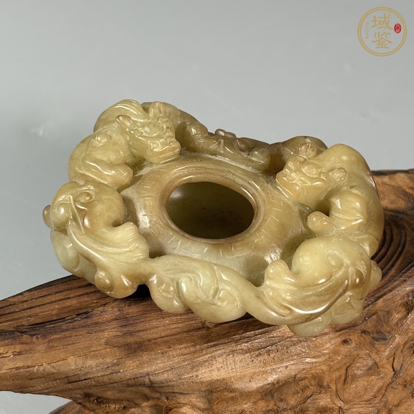 古玩玉器岫玉雕“螭龍紋水盂”真品鑒賞圖