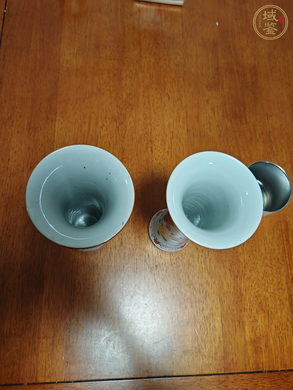 古玩陶瓷粉彩花觚真品鑒賞圖