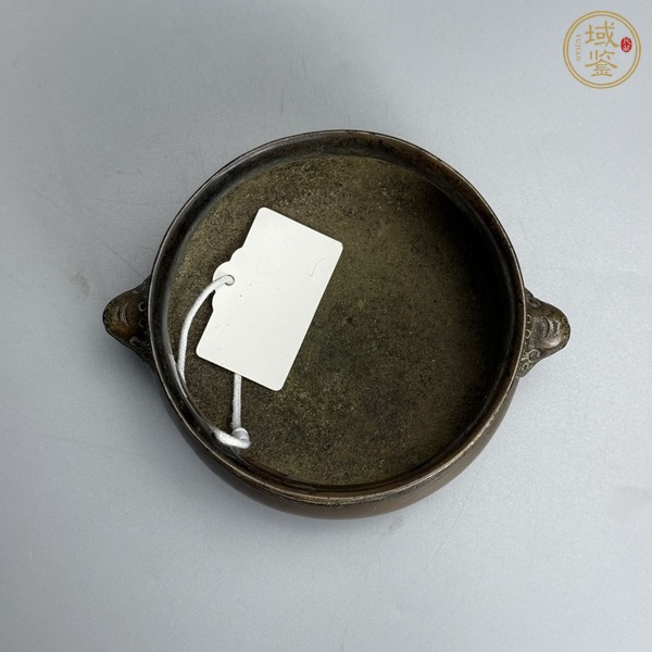 古玩銅器錦邊獅耳爐真品鑒賞圖
