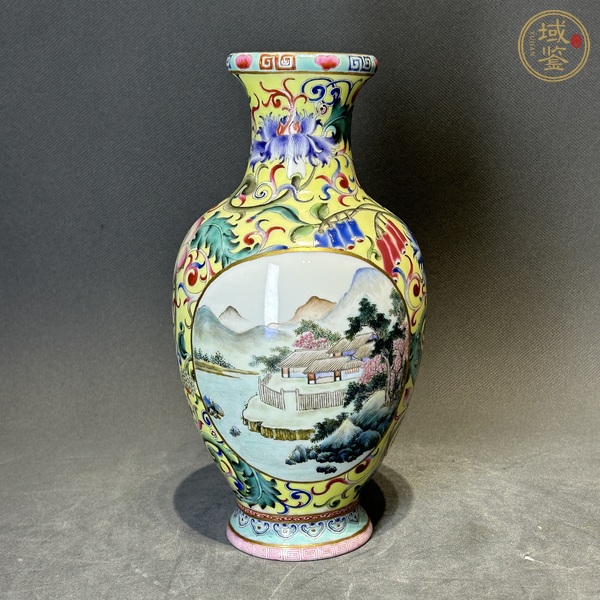 古玩陶瓷民國 粉彩瓶真品鑒賞圖
