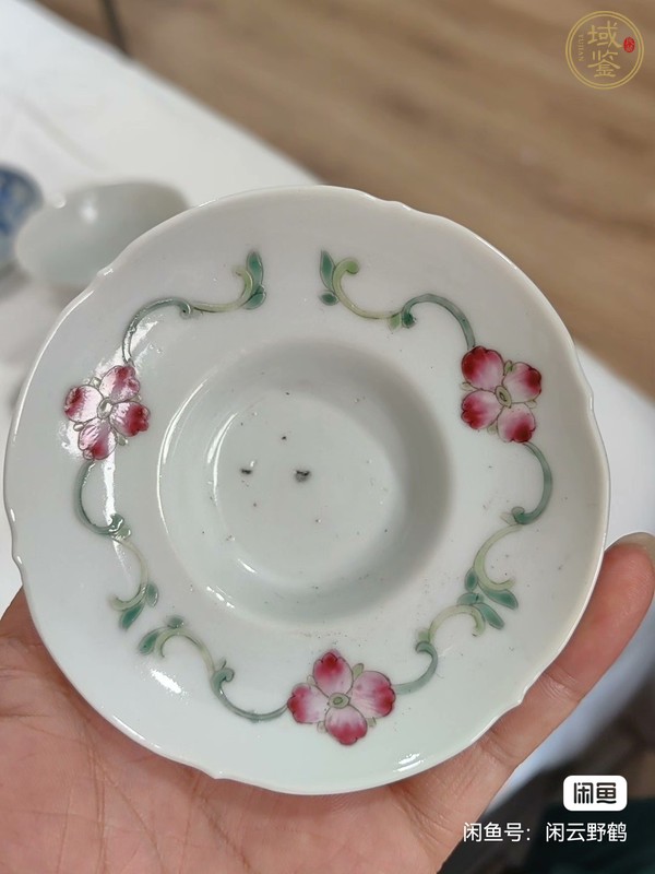 古玩陶瓷粉彩三才蓋杯真品鑒賞圖