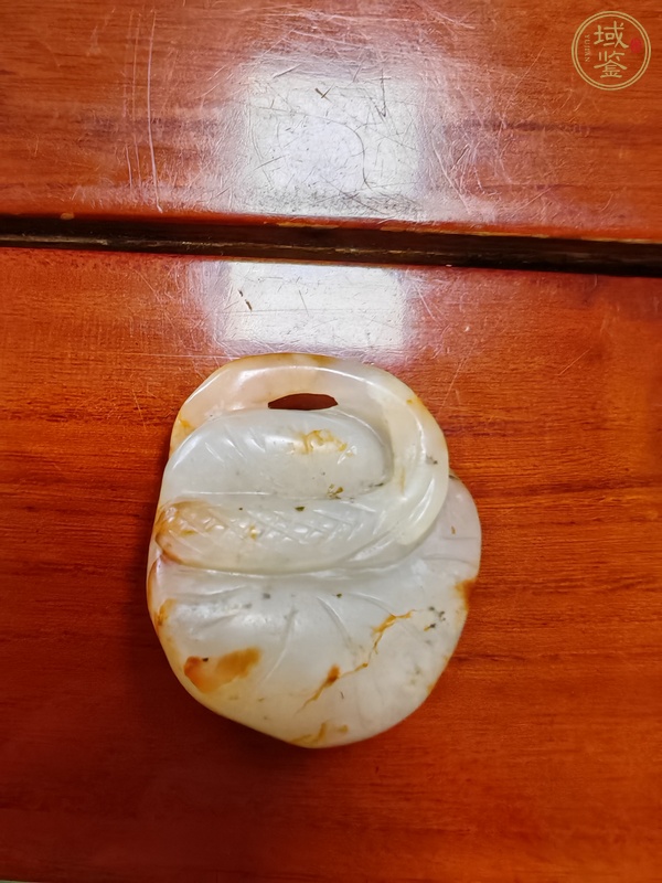 古玩玉器和田玉雕“荷葉墜”真品鑒賞圖
