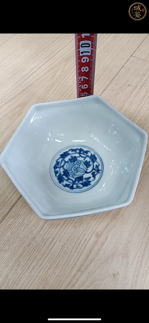 古玩六方青花碗真品鑒賞圖