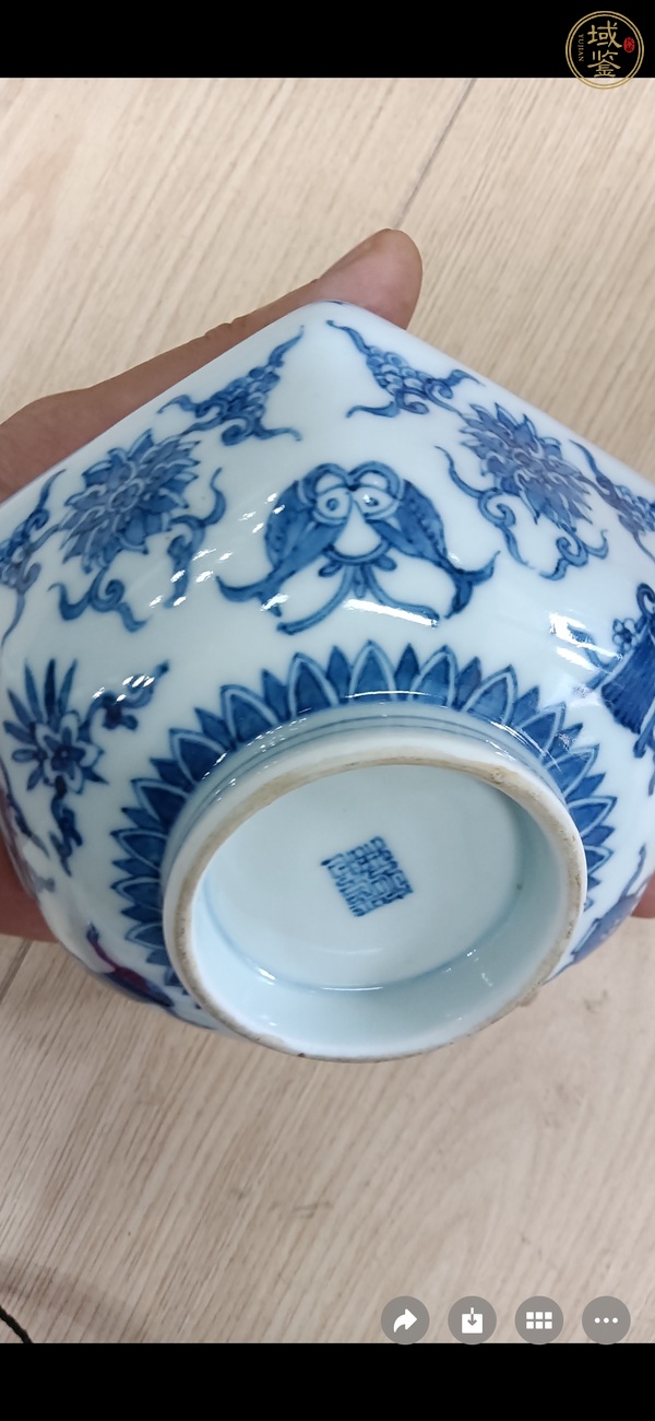 古玩陶瓷六方青花碗真品鑒賞圖