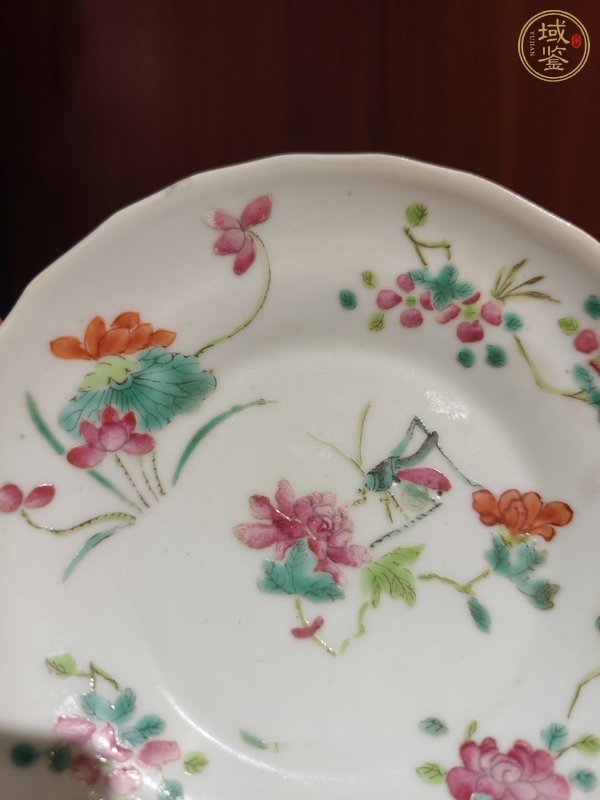 古玩粉彩飛黃騰達(dá)花口蝶真品鑒賞圖