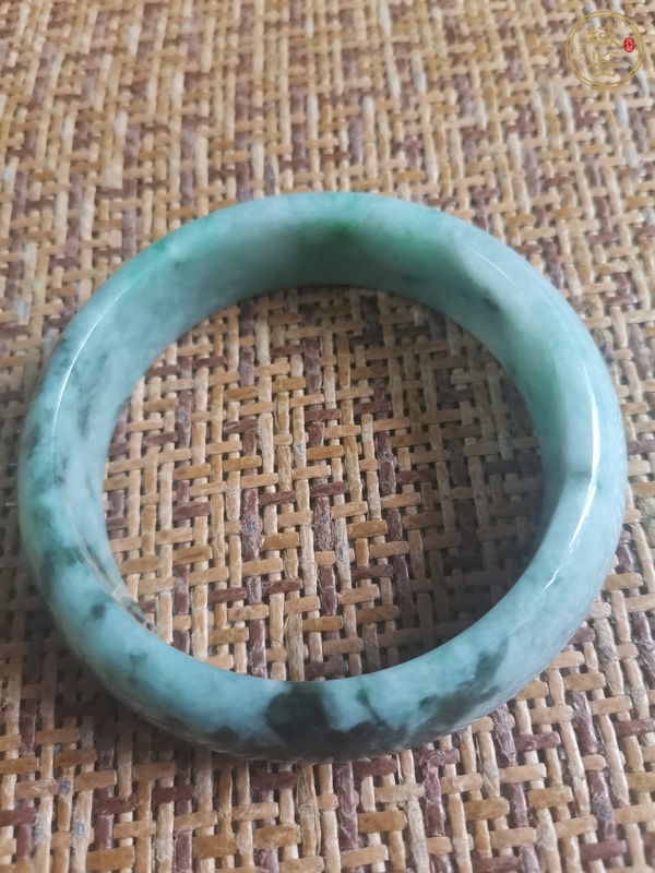 古玩玉器天然翡翠手鐲真品鑒賞圖