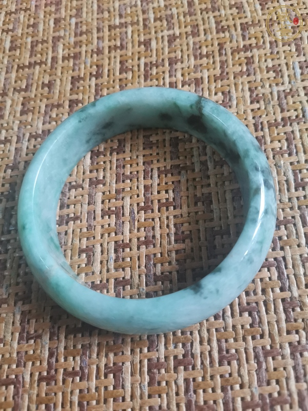 古玩玉器天然翡翠手鐲真品鑒賞圖