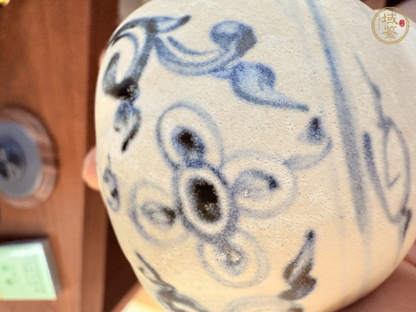 古玩陶瓷安南窯青花水盂真品鑒賞圖
