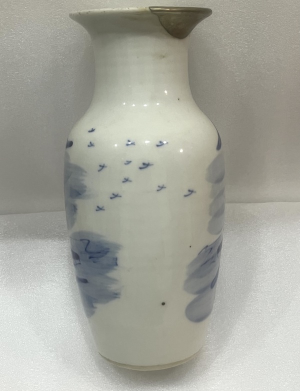 古玩陶瓷樵漁耕讀山水紋青花瓶拍賣，當前價格1688元