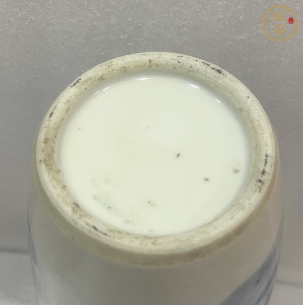 古玩陶瓷樵漁耕讀山水紋青花瓶真品鑒賞圖