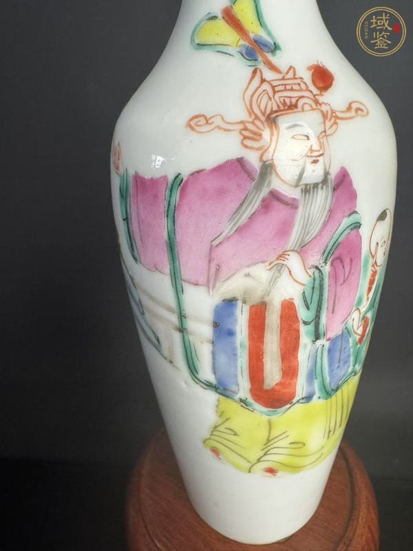古玩陶瓷粉彩人物瓶真品鑒賞圖