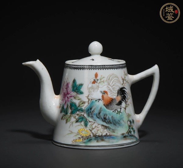 古玩陶瓷粉彩花鳥紋壺真品鑒賞圖