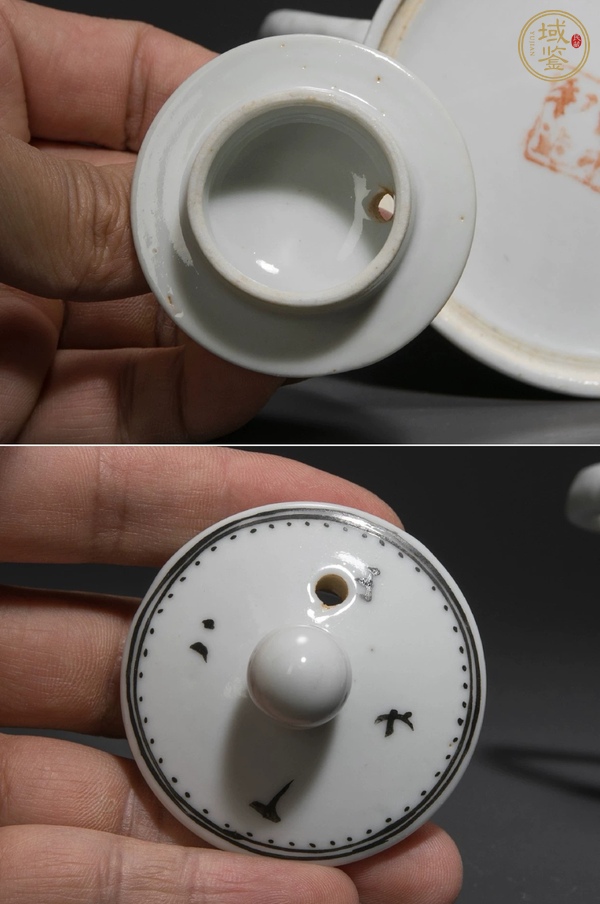 古玩陶瓷粉彩花鳥紋壺真品鑒賞圖