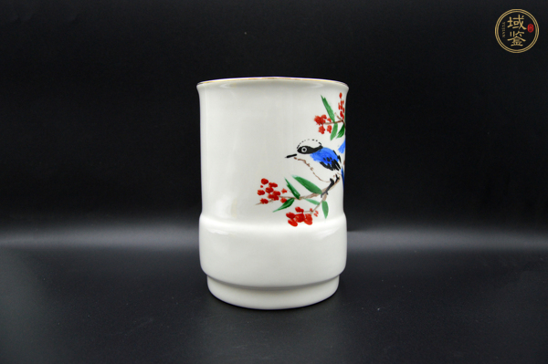 古玩陶瓷花鳥紋筆筒真品鑒賞圖