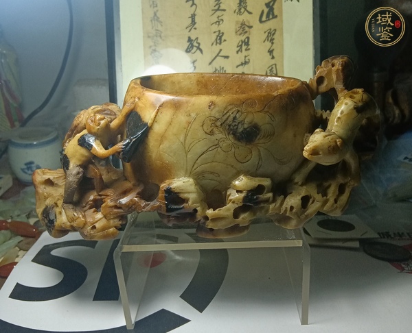 古玩青田石雕“水盂”真品鑒賞圖