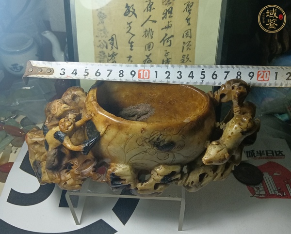 古玩玉器青田石雕“水盂”真品鑒賞圖