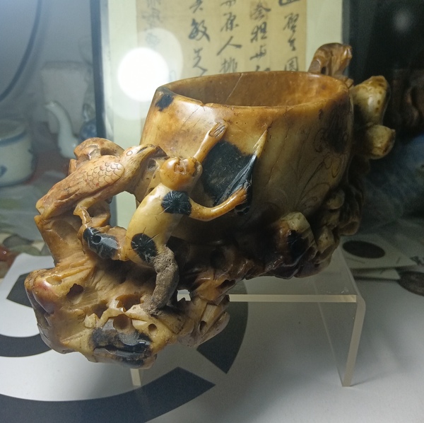 古玩玉器青田石雕“水盂”拍賣，當前價格680元