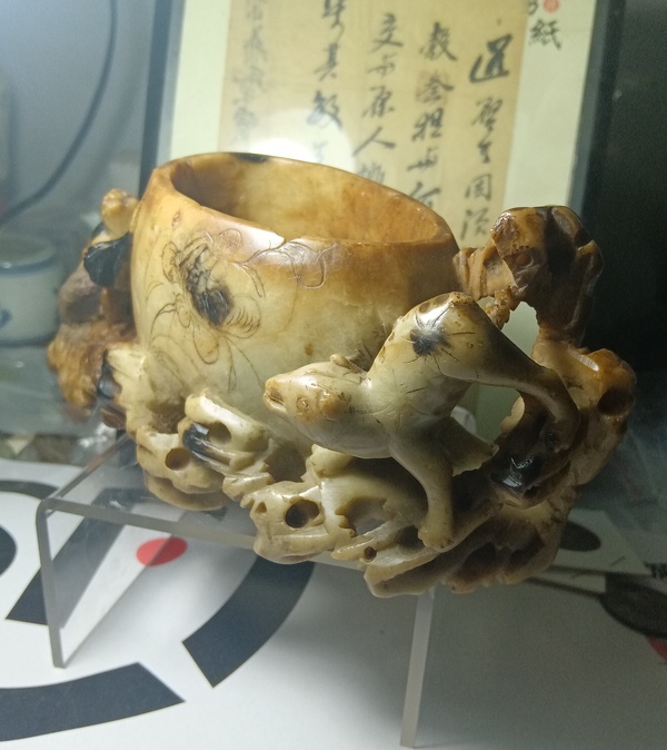 古玩玉器青田石雕“水盂”拍賣，當前價格680元