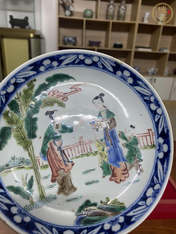 古玩陶瓷青花五彩盤真品鑒賞圖