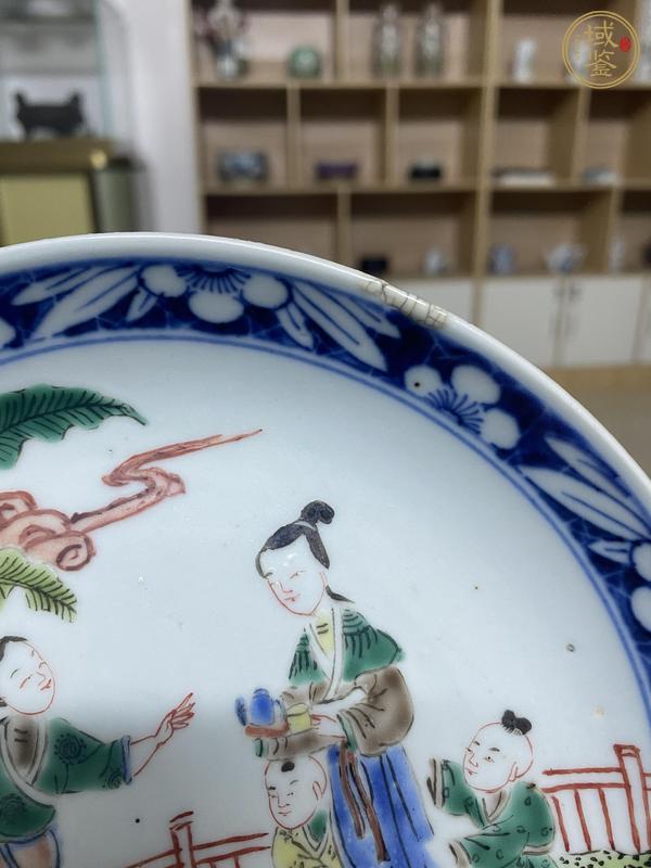 古玩陶瓷青花五彩盤真品鑒賞圖