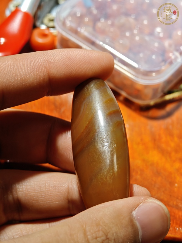 古玩玉器瑪瑙管珠真品鑒賞圖