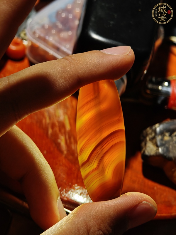 古玩玉器瑪瑙管珠真品鑒賞圖