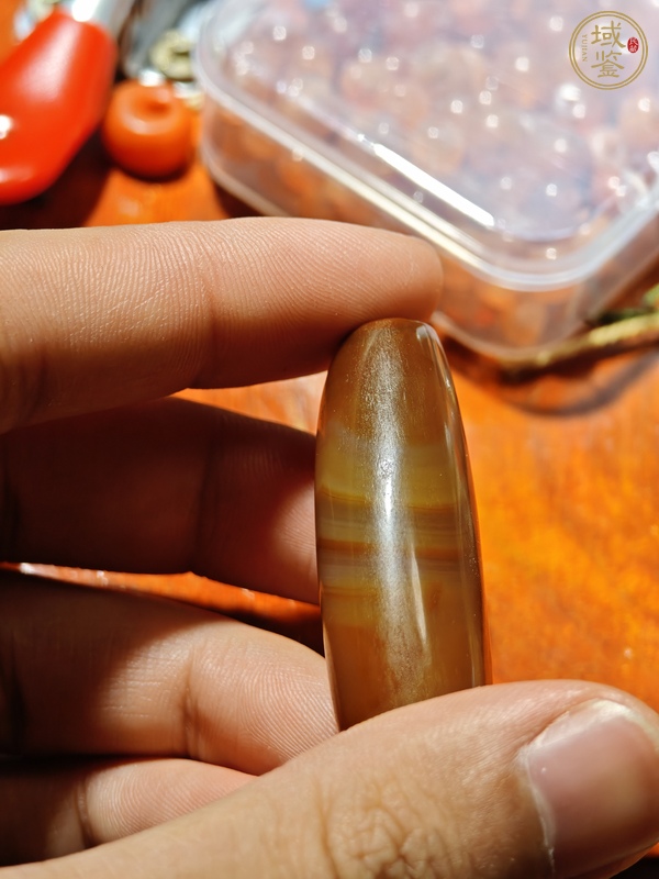 古玩玉器瑪瑙管珠真品鑒賞圖