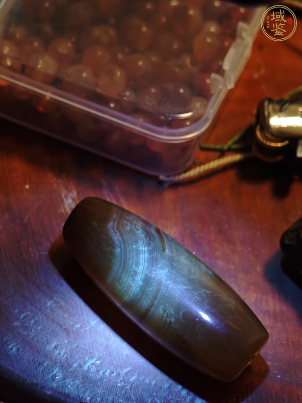 古玩玉器瑪瑙管珠真品鑒賞圖
