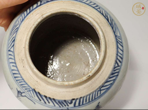 古玩陶瓷 山水紋青花罐真品鑒賞圖