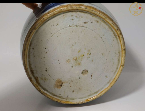 古玩陶瓷 山水紋青花罐真品鑒賞圖
